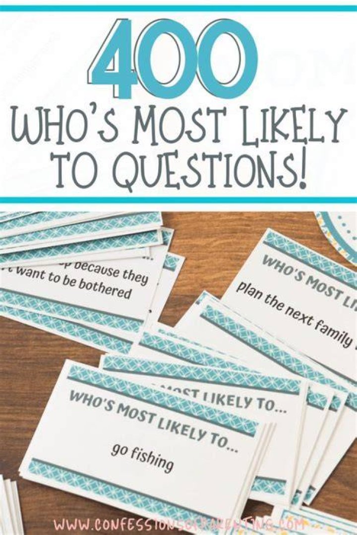 400 Who's Most Likely To Questions + Printable Cards!