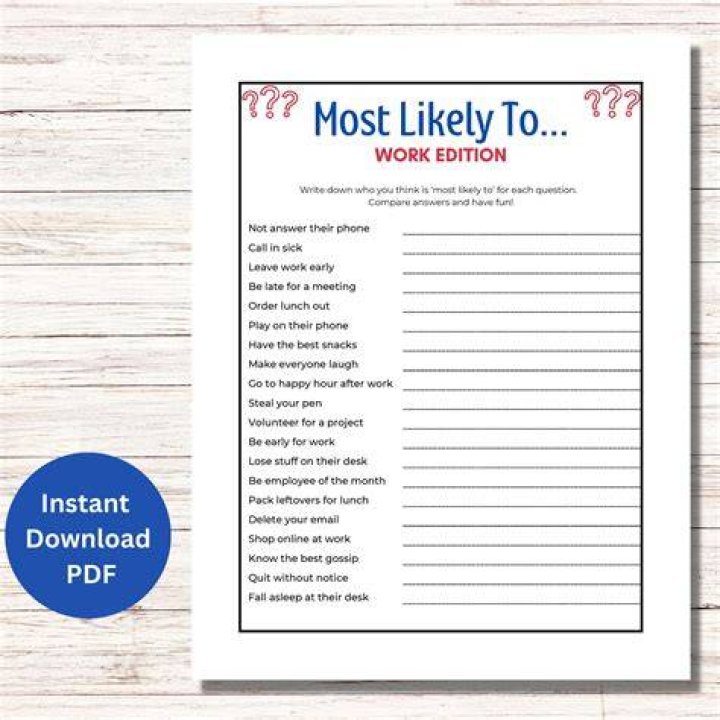 Most Likely Questions Printable Lists Printable Family Game Party Game